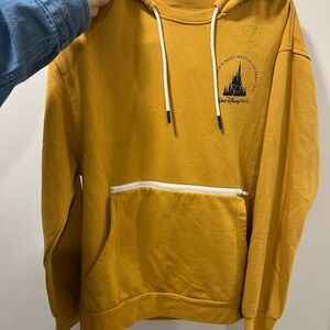 Disney Mustard Hoodie with Front Zipper Pocket